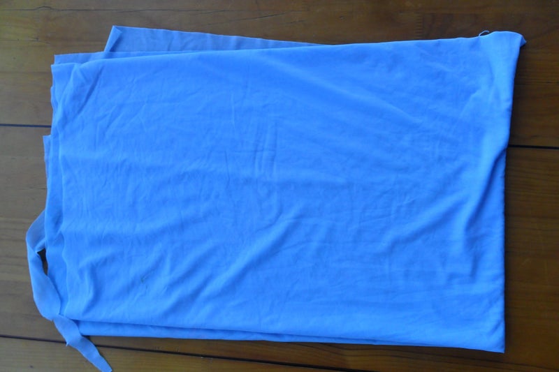 Piece of Blue Brushed Knit Fabric Carousel 1