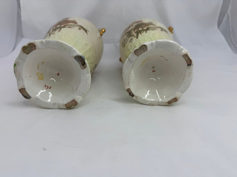 Pair Large Austrian Bohemian Two Handled Vases (21177)62959509784579114