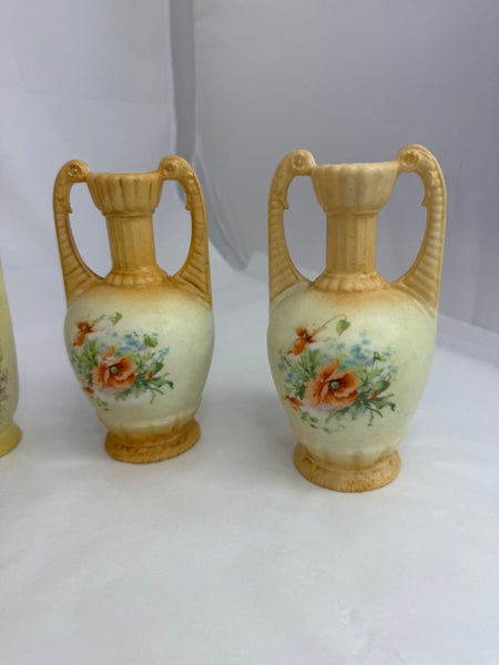 Seven Austrian Porcelain items - Orange Tonnings (21184)62957611057665114