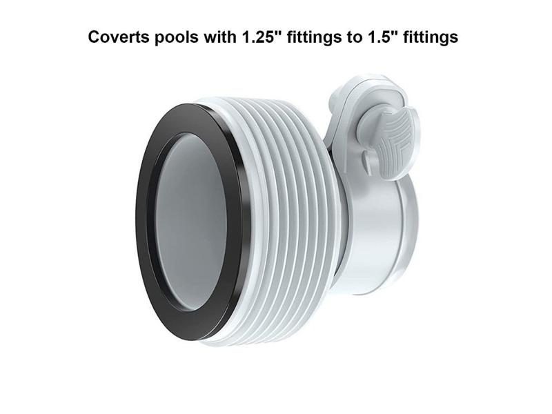1.25" To 1.5" Pool Hose Adapter Pool Pump Parts With Plunger Valve Collar For Carousel 1