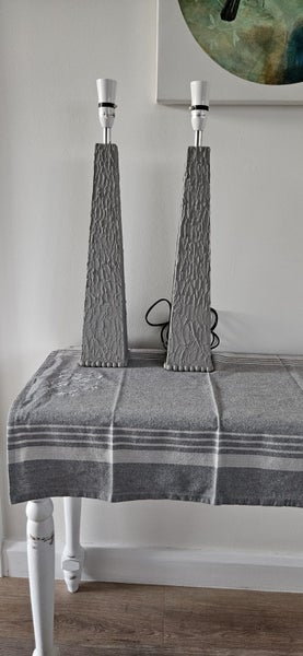 Tall French Country Look Textured Lamps x 2 Carousel 1