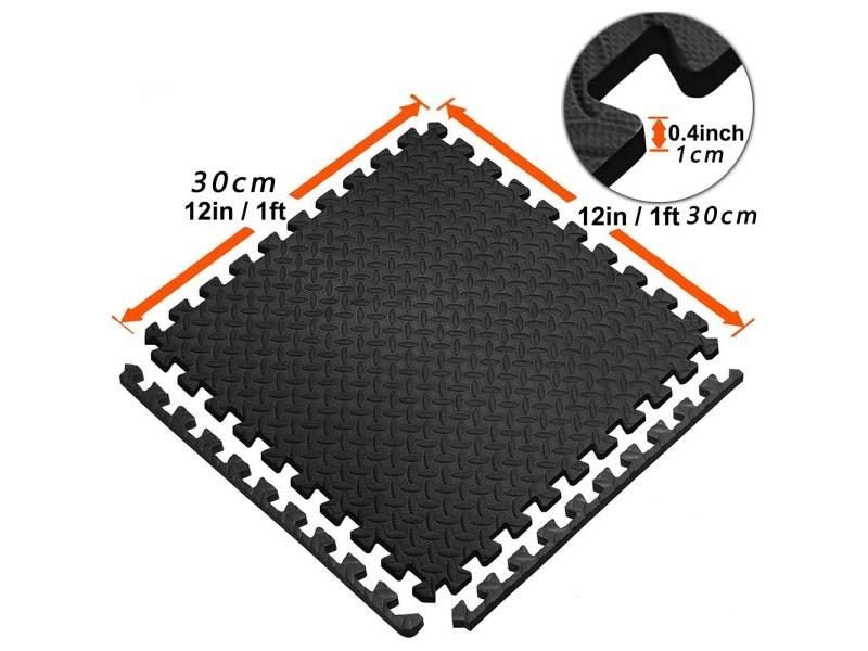 EVA Leaf Grain Non-Slip Splicing Workout Mat For Gym Carousel 1