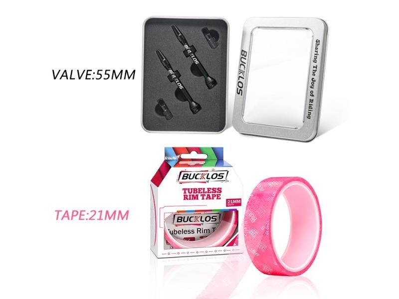 BUCKLOS 55/60/65MM Bike Tubeless Valve Road Bicycle Presta Valve Bicycle Carousel 1