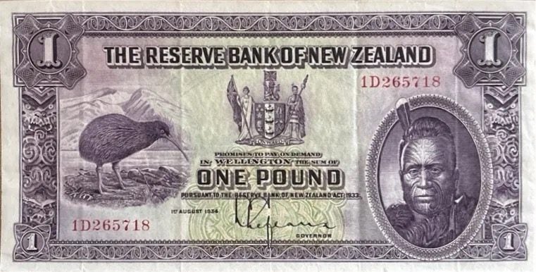 Governer L Lefeaux 1D Last Prefix One Pound Banknote628543167523851124
