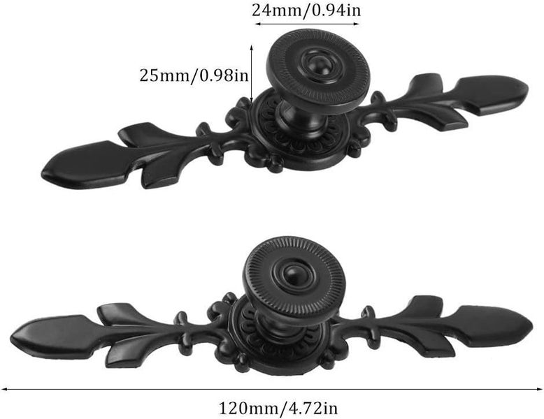 New 4Pcs Vintage Style Cabinet Drawer Handles Door Pulls Carousel 2