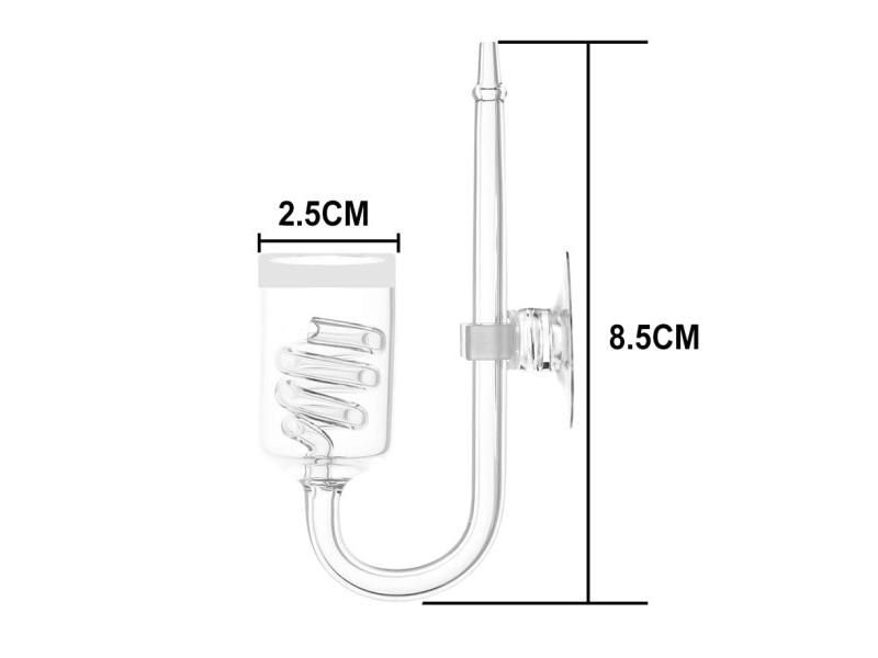 CO2 Diffuser Aquarium Glass Spiral Atomizer With Suction Cup For Planted Fish Carousel 1