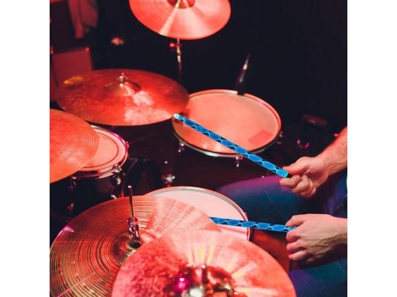 1Pair 12Colors 5A Acrylic Drum Sticks Colorful Luminous LED Jazz Drumsticks For Carousel 1