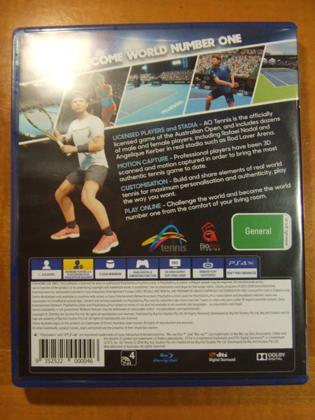AO Tennis - Australian Open Tennis - PS4 Game - VG condition Carousel 3