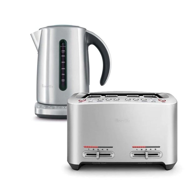 Breville Smart 4 Slice Toaster and Kettle Set - Stainless Carousel 1