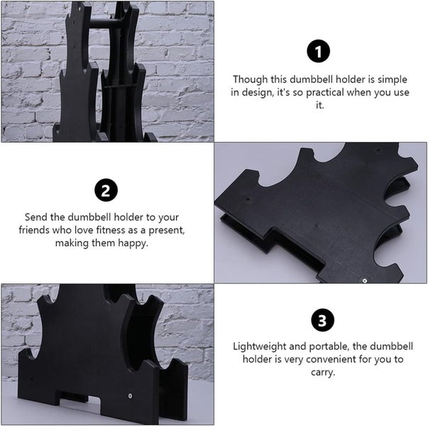 Dumbbell Storage Rack Compact Plastic Dumbbell Holder Carousel 2
