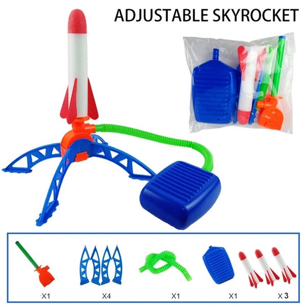 Kids Outdoor Rocket Foot Pump Outdoor Air Pressing Soaring Rocket Suit Jumps Carousel 1