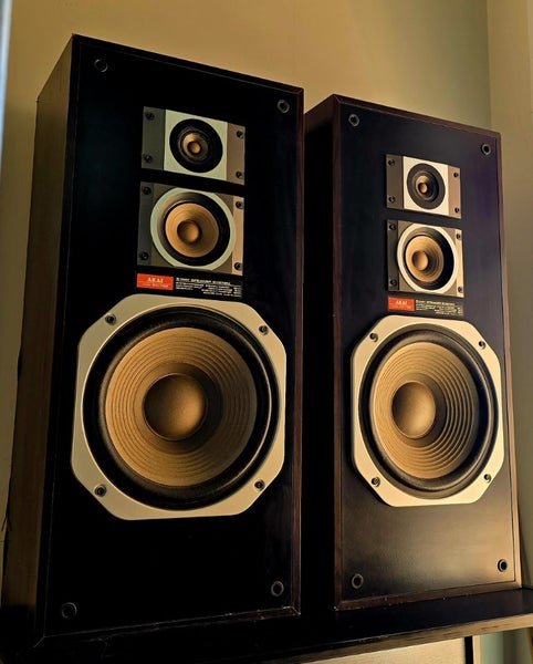 Akai SW-T99 Vintage 3-Way Speakers Made in Japan Allworks including tweeters !628638686579231128