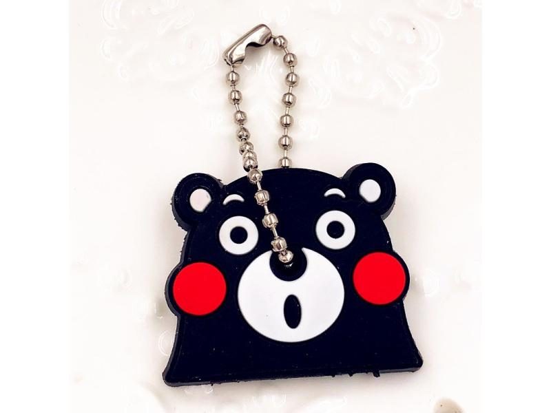 1Pcs Animal Cartoon Key Cover Cap Silicone Key Accessories PVC Soft Dog Cat Key Carousel 1