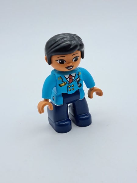 DUPLO LEGO - Mother Mum Mum Female Figure flight uniform airline blue clothing Carousel 1