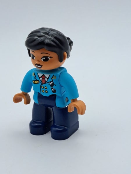 DUPLO LEGO - Mother Mum Mum Female Figure flight uniform airline blue clothing Carousel 2