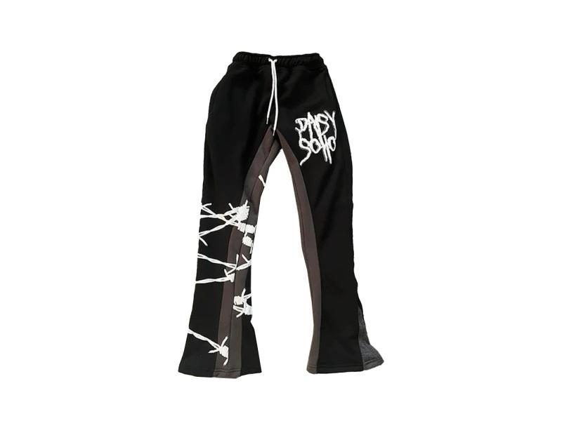 Y2K Hip-hop European And American Trend Loose Rope Trousers Letter Printing Carousel 1