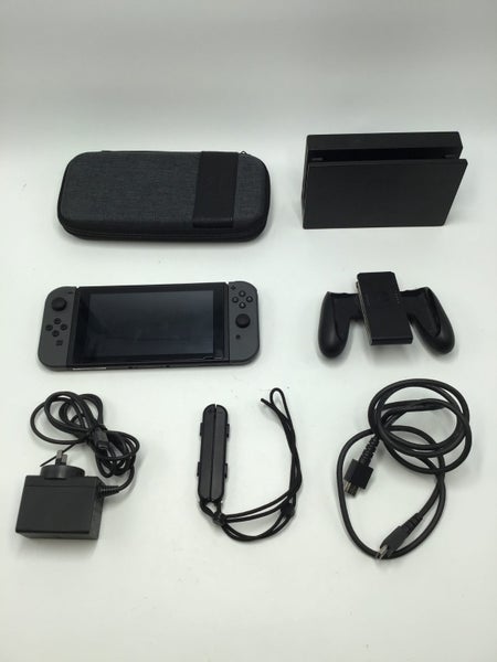 * Grey Nintendo Switch V2 Console w/ Case! * Carousel 1