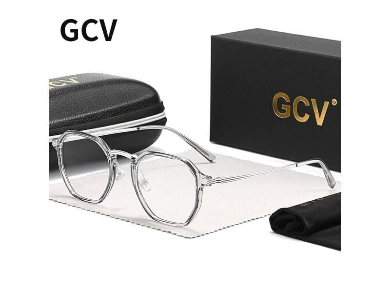 GCV Men Women Universal Square Acrylic Metal Glasses Frame Anti Blue Carousel 1