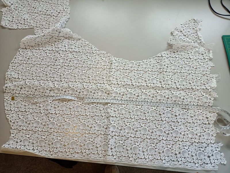Piece of White Lace Fabric Carousel 2