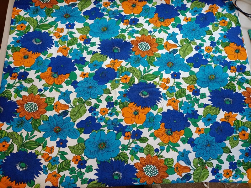 Piece of Blue & Orange fabric Carousel 1