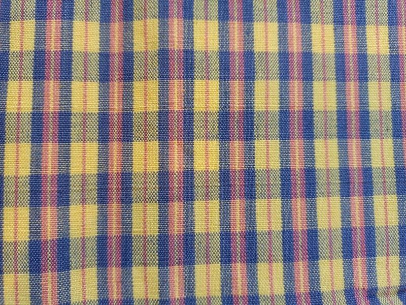 Piece of Heavy Checked Cotton Carousel 2