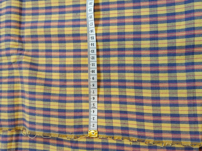 Piece of Heavy Checked Cotton Carousel 1