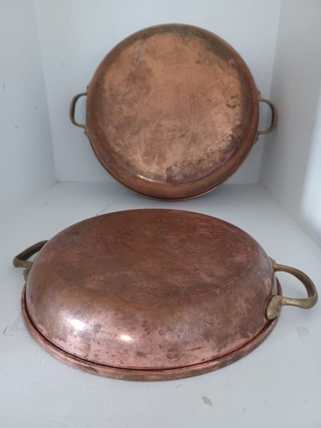 *** 2 Copper Bottomed and Brass Handled Cooking Dishes - NEW STOCK ***62854316588547113