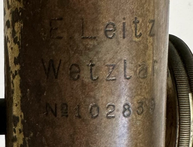 Antique brass microscope by E. Leitz Wetzlar Carousel 2