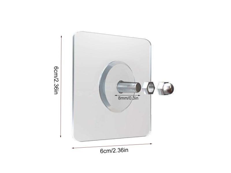 10Pcs Transparent Strong Self Adhesive Door Wall Hangers Hooks Suction Heavy Carousel 1