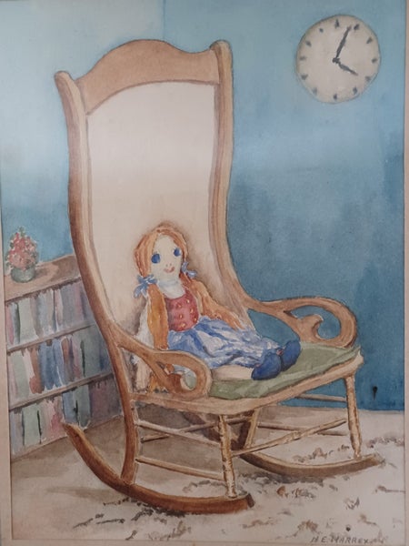 *** Framed Original Watercolour 'Looby Loo' by N.E. Harrex - NEW STOCK ***62854316637698112