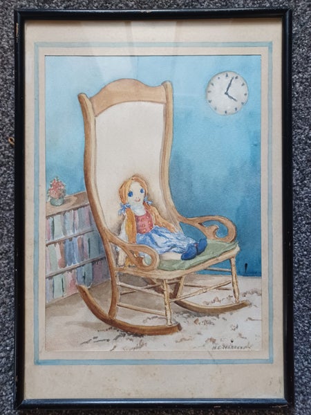 *** Framed Original Watercolour 'Looby Loo' by N.E. Harrex - NEW STOCK ***628543166376981111
