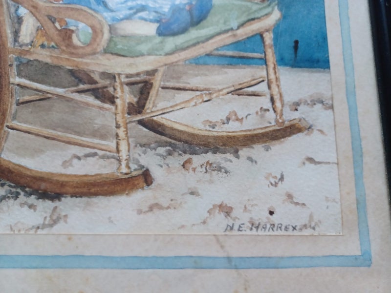 *** Framed Original Watercolour 'Looby Loo' by N.E. Harrex - NEW STOCK ***62854316637698114