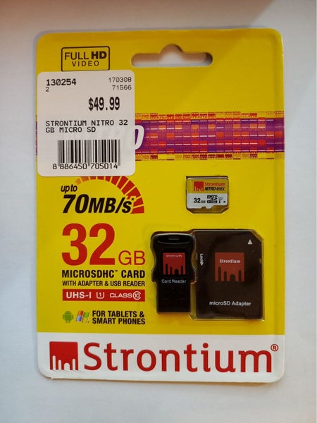Strontium Nitro 32GB micro SD card with SD adaptor and USB reader Carousel 1