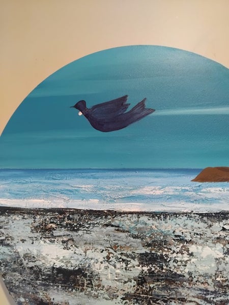 Tui flying by-original by kiwi artist Carousel 2