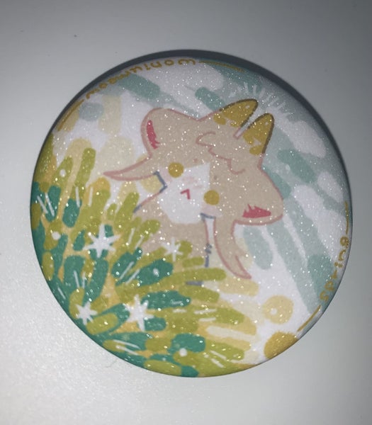 Shiny badge - 58mm -tinplate base - Spring Carousel 2