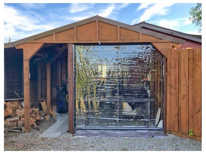 CAFE BLINDS 210 x 240cm Patio Blind PVC Carousel 2