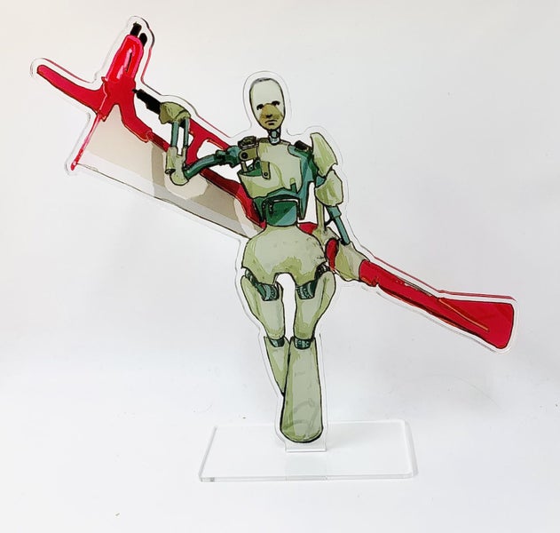 Acrylic stand - 20cm with a double sided Carousel 1