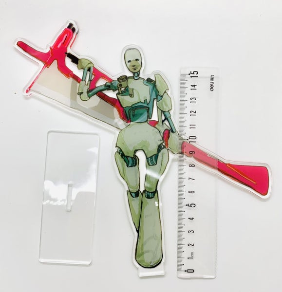 Acrylic stand - 20cm with a double sided Carousel 2