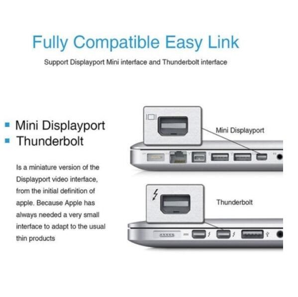 Mini DisplayPort to VGA Adapter Converter Cable for MacBook, Laptop, Projector Carousel 2