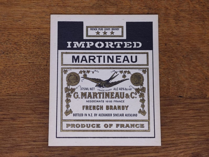 Vintage Martineau French Brandy Cardboard Coaster $1 RESERVE WEEK! Carousel 1