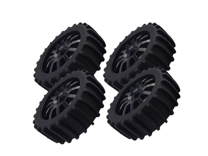 4Pcs 1/8 RC Off Road Buggy Snow Sand Paddle Tires Tyre Wheel For HSP HPI Baja Carousel 1