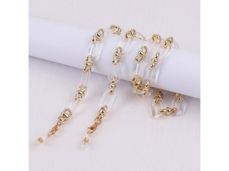 Amber Acrylic Button Chain For Women's Sunglasses Lanyards Carousel 1