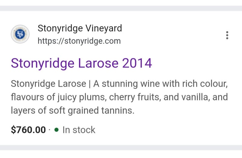 Stoneyridge Larose 2014 Wine Carousel 6