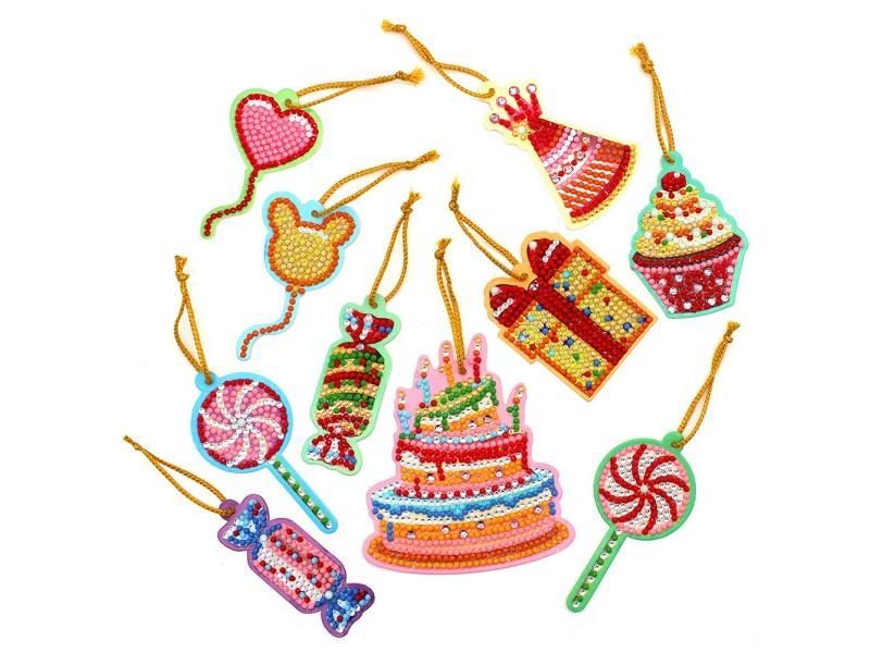 10pcs DIY Diamond Painting Christmas Tree Pendant Full Drills Special Shape Carousel 1