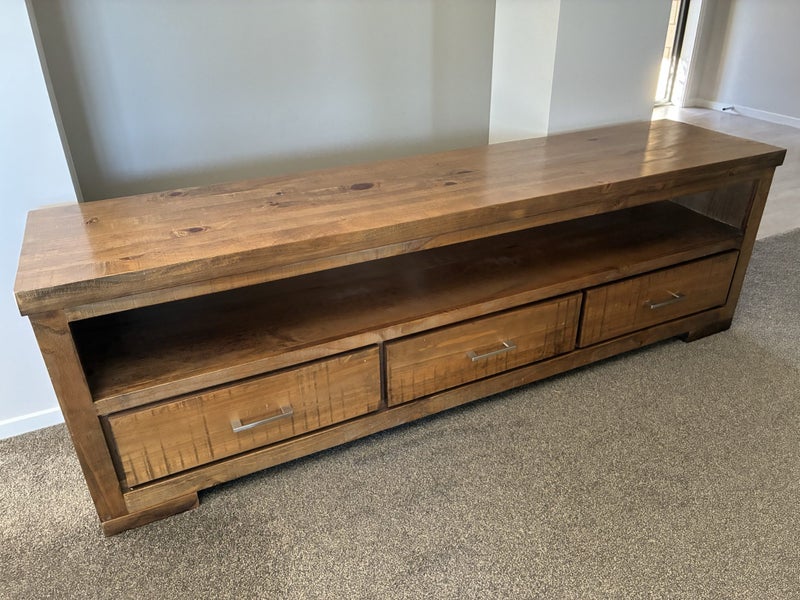 Wooden TV unit with drawers Carousel 1