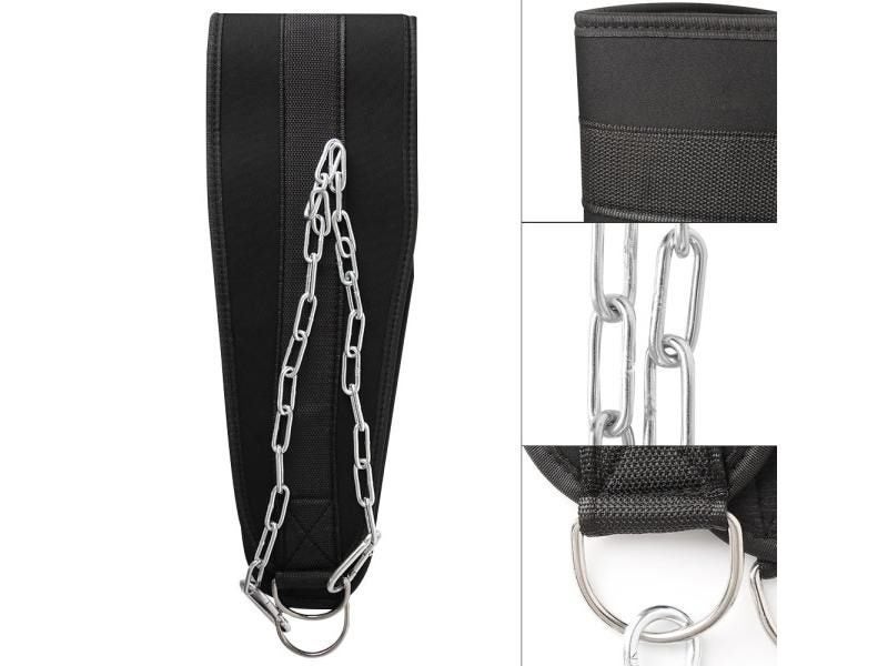 Weight Lifting Dip Belt Neoprene Back Gym Belt With Chain For Fitness Carousel 1