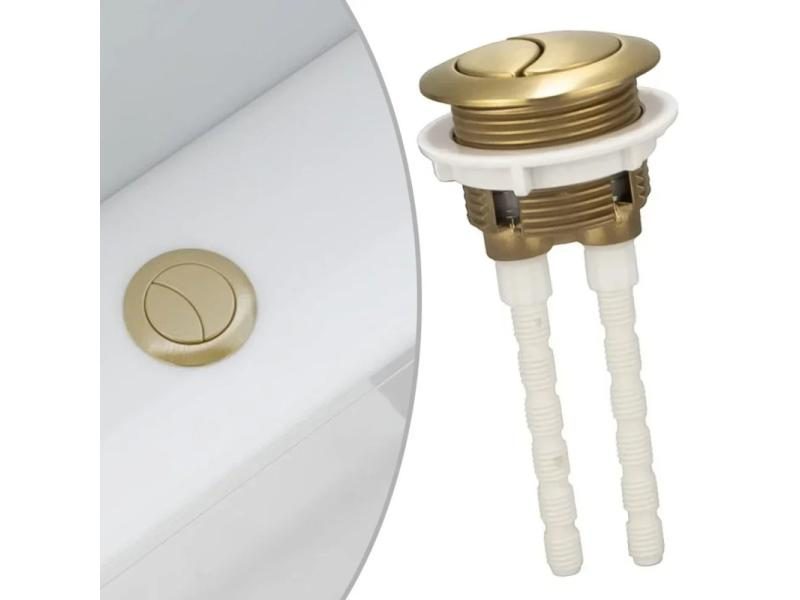 1pcs 38mm Brushed Brass Gold Toilet Flush Cistern Button Close Coupled Toilet Carousel 1
