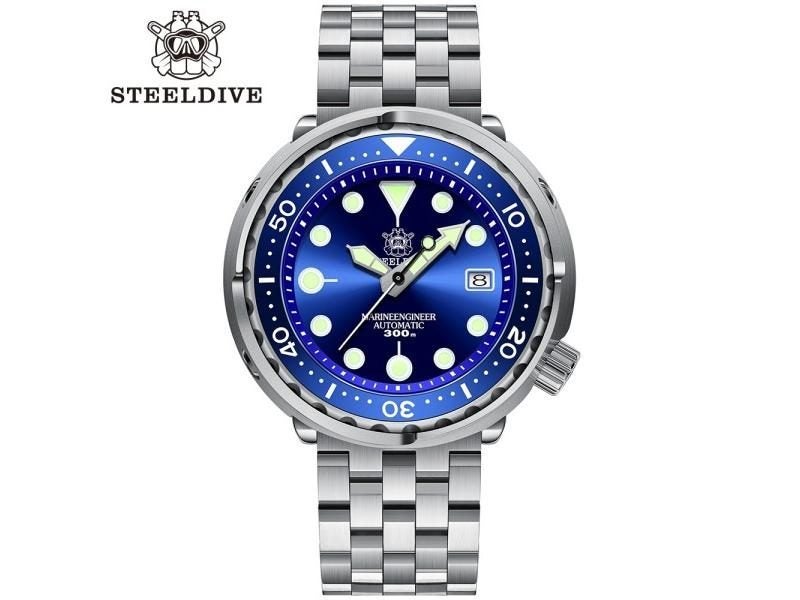 Steeldive SD1975 Black Dial Ceramic Bezel 30ATM 300m Waterproof Stainless Steel Carousel 1