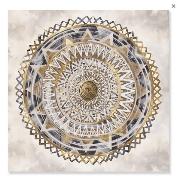 Decorative Disc Canvas Print 60x60 Carousel 1