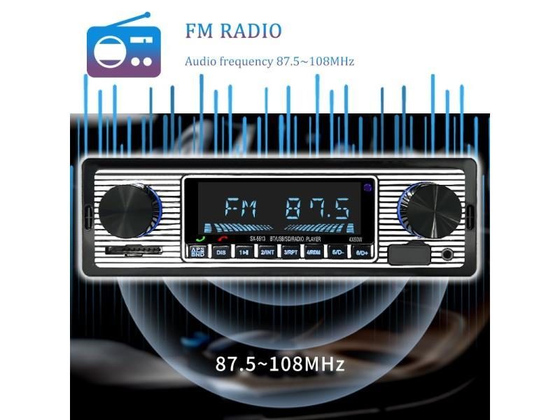 Hippcron Car Radio 1 DIN Stereo FM Bluetooth MP3 Audio Player Cellphone Carousel 1